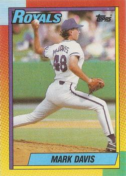 1990 Topps Traded - Gray Card Stock (Pack Version) #24T Mark Davis Front