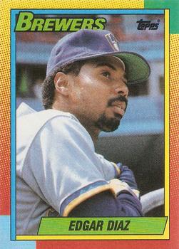 1990 Topps Traded - Gray Card Stock (Pack Version) #26T Edgar Diaz Front