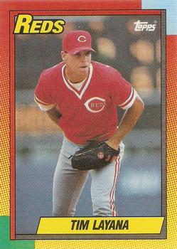 1990 Topps Traded - Gray Card Stock (Pack Version) #55T Tim Layana Front