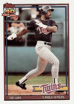 1991 Topps Traded - Gray Card Stock (Pack Version) #27T Chili Davis Front