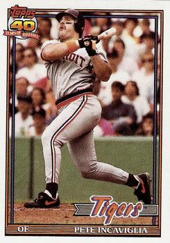 1991 Topps Traded - Gray Card Stock (Pack Version) #57T Pete Incaviglia Front