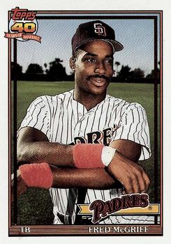 1991 Topps Traded - Gray Card Stock (Pack Version) #77T Fred McGriff Front