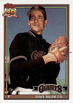 1991 Topps Traded - Gray Card Stock (Pack Version) #96T Dave Righetti Front