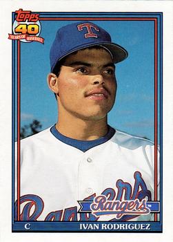 1991 Topps Traded - Gray Card Stock (Pack Version) #101T Ivan Rodriguez Front