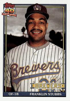 1991 Topps Traded - Gray Card Stock (Pack Version) #115T Franklin Stubbs Front