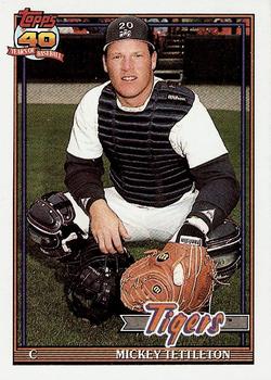 1991 Topps Traded - Gray Card Stock (Pack Version) #119T Mickey Tettleton Front