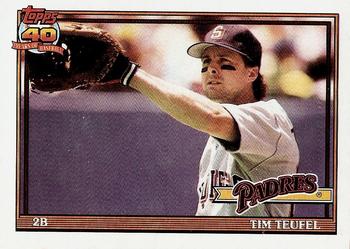 1991 Topps Traded - Gray Card Stock (Pack Version) #120T Tim Teufel Front