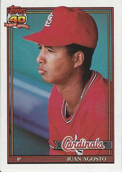 1991 Topps Traded - Gray Card Stock (Pack Version) #1T Juan Agosto Front