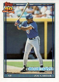 1991 Topps Traded - Gray Card Stock (Pack Version) #20T Joe Carter Front