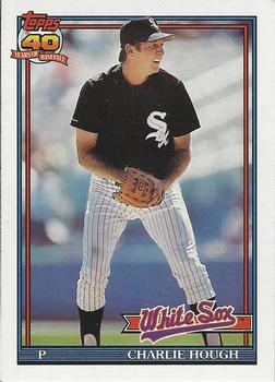 1991 Topps Traded - Gray Card Stock (Pack Version) #56T Charlie Hough Front