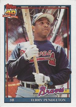 1991 Topps Traded - Gray Card Stock (Pack Version) #90T Terry Pendleton Front