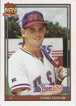 1991 Topps Traded - Gray Card Stock (Pack Version) #116T Todd Taylor Front