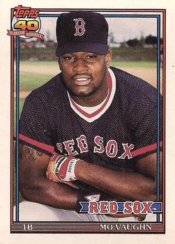 1991 Topps Traded - Gray Card Stock (Pack Version) #123T Mo Vaughn Front