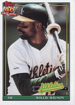 1991 Topps Traded - Gray Card Stock (Pack Version) #129T Willie Wilson Front