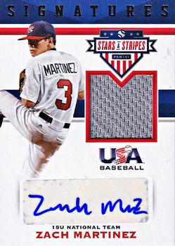 2017 Panini USA Baseball Stars & Stripes - Signatures #58 Zach Martinez Front