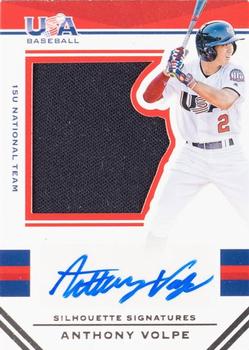 2017 Panini USA Baseball Stars & Stripes - USA BB Jumbo Swatch Silhouettes Signatures Jerseys #63 Anthony Volpe Front