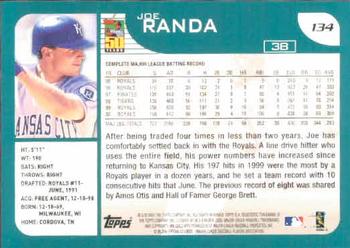 2001 Topps #134 Joe Randa Back