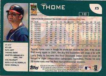 2001 Topps #15 Jim Thome Back