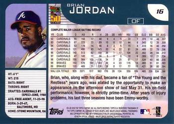 2001 Topps #16 Brian Jordan Back