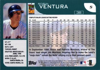 2001 Topps #5 Robin Ventura Back