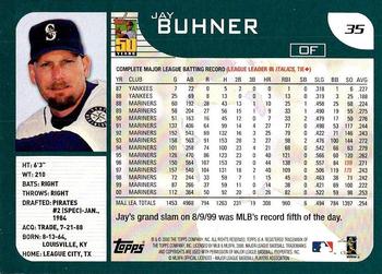 2001 Topps #35 Jay Buhner Back