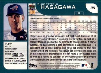 2001 Topps #39 Shigetoshi Hasegawa Back