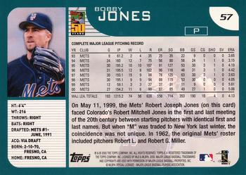 2001 Topps #57 Bobby Jones Back