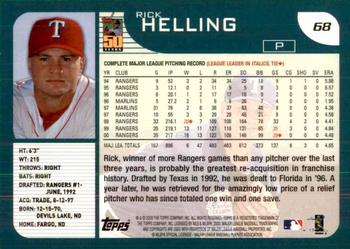 2001 Topps #68 Rick Helling Back