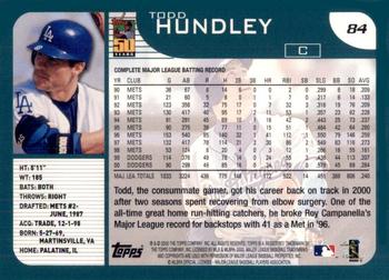 2001 Topps #84 Todd Hundley Back