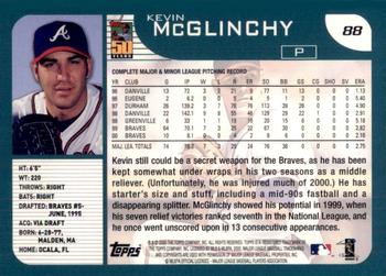 2001 Topps #88 Kevin McGlinchy Back