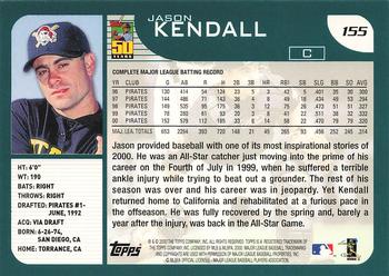2001 Topps #155 Jason Kendall Back