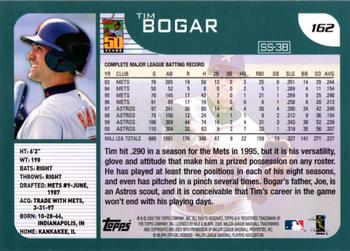 2001 Topps #162 Tim Bogar Back