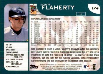 2001 Topps #174 John Flaherty Back