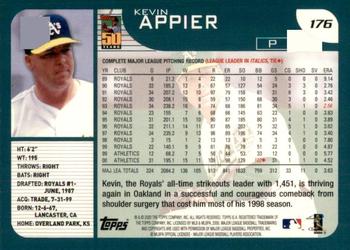 2001 Topps #176 Kevin Appier Back