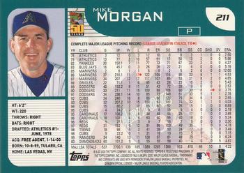 2001 Topps #211 Mike Morgan Back
