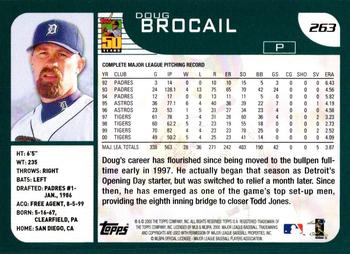 2001 Topps #263 Doug Brocail Back