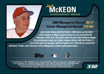2001 Topps #332 Jack McKeon Back