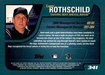 2001 Topps #341 Larry Rothschild Back