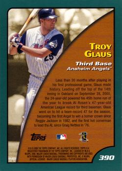 2001 Topps #390 Troy Glaus Back