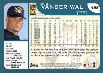 2001 Topps #488 John Vander Wal Back