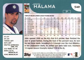 2001 Topps #541 John Halama Back