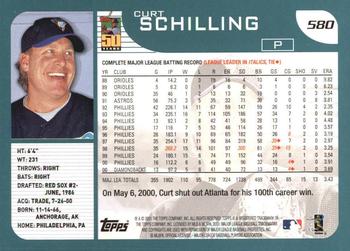2001 Topps #580 Curt Schilling Back