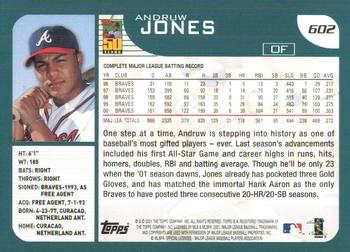 2001 Topps #602 Andruw Jones Back