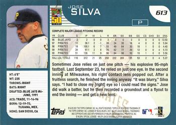 2001 Topps #613 Jose Silva Back