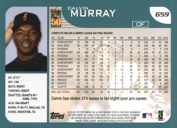 2001 Topps #659 Calvin Murray Back