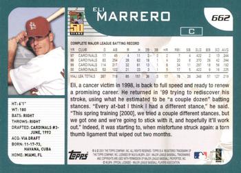2001 Topps #662 Eli Marrero Back