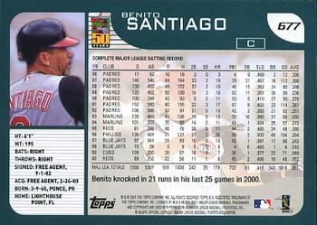 2001 Topps #677 Benito Santiago Back