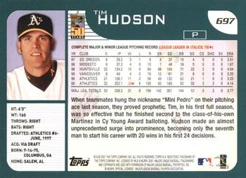 2001 Topps #697 Tim Hudson Back