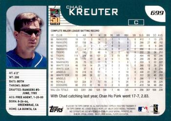 2001 Topps #699 Chad Kreuter Back