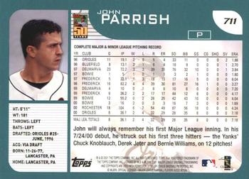 2001 Topps #711 John Parrish Back